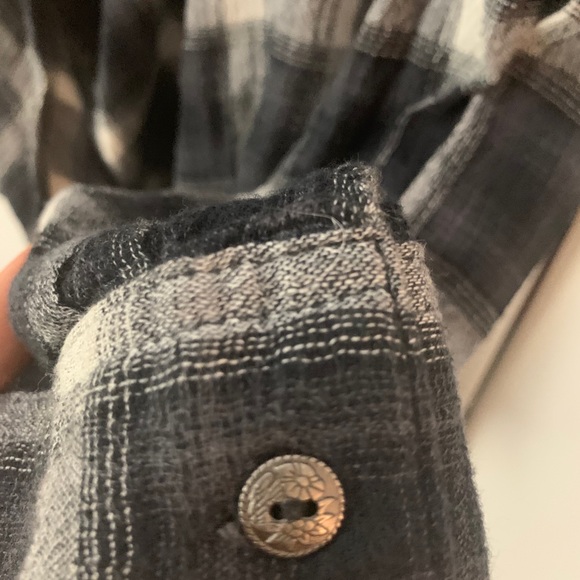 Blank NYC Black and White Plaid Crossover Top - Picture 13 of 14